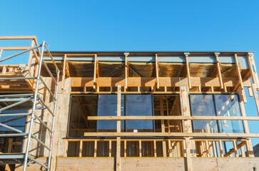 Exterior of a new building under construction