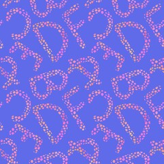 Cartoon polka dots school seamless alphabet pattern for kids clothes print and fabrics and linens