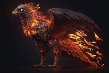 Griffin made out of tetradic flame