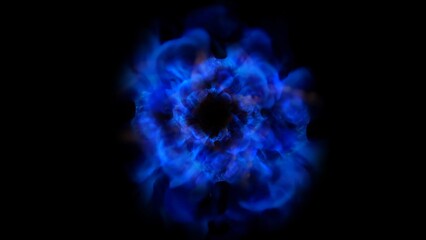 3D rendering of the central composition of energy flows emanating from the center