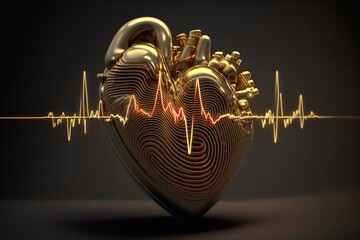 Heartbeat sign. Generative AI