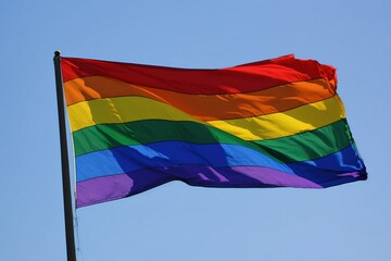 LGBT rights concept, Pride lesbian, gay, bisexual, transgender and queer rainbow flag