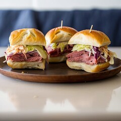 Corned Beef and Cabbage Sliders, generative ai