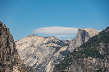 Lenticular Cloud Over Half Dome And Clouds Rest