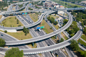 Fototapeta premium Image of car interchange of Barcelona in the Spain.