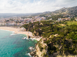Obraz premium View from drone on seascape of Costa Brava in the Spain.