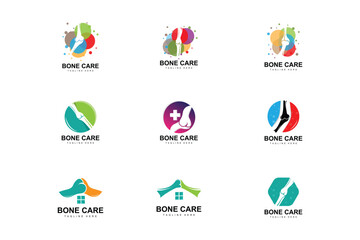 Bone Care Logo, Body Health Vector, Design For Bone Health, Pharmacy, Hospital, Health Product Brand