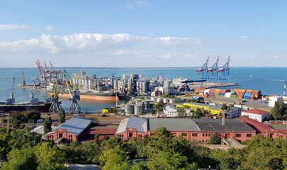 Odessa seaport in the Black Sea, Russia's war against Ukraine, food crisis, grain supplies