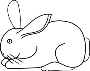Conejo, animales. Ilustración de animales. Decoración para niños