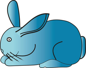 Conejo, animales. Ilustración de animales. Decoración para niños. Ilustración vectorial