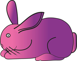 Conejo, animales. Ilustración de animales. Decoración para niños