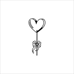 Fototapeta na wymiar vector illustration of heart shaped candy