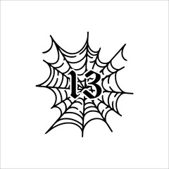 cobweb illustration vector with concept