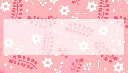 pink background with flowers