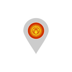 Kyrgyzstan flag icon set, Kyrgyzstan independence day icon set vector sign symbol