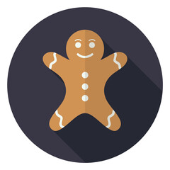 christmas gingerbread cookie png icon dark background