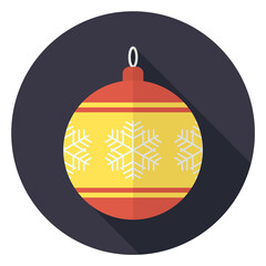 Christmas tree ball PNG image icon with transparent background