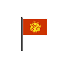 Kyrgyzstan flag icon set, Kyrgyzstan independence day icon set vector sign symbol
