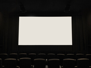 Fototapeta premium Empty cinema movie theater auditorium