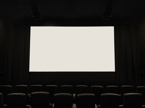 Empty cinema movie theater auditorium