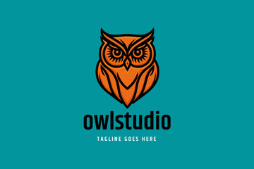 Owl Logo, wisdom and knowledge concept, intuitive animal, business logo