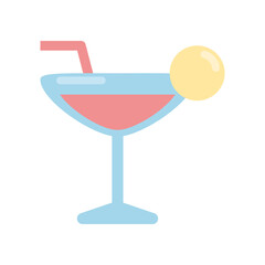 Summer season cocktail icon png icon with transparent background