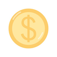 Summer season golden coin png icon with transparent background