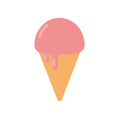 Ice cream cone PNG image icon with transparent background