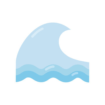 Summer season ocean wave png icon with transparent background