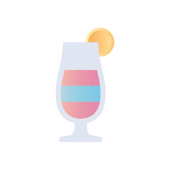 Summer season cocktail icon png icon with transparent background