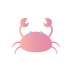 Summer season crab png icon with transparent background