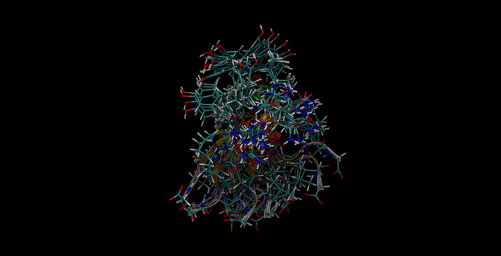 NMR solution structure of oxytocin, protein 3D molecule 4K
