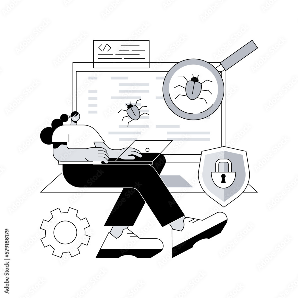 Poster beta testing abstract concept vector illustration. new product beta test, presale user experience, s
