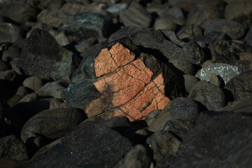 Textures of rocks at the beach.