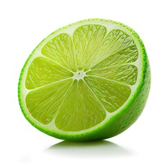 Fototapeta na wymiar Tasty lime fruit isolated on white background, AI generative