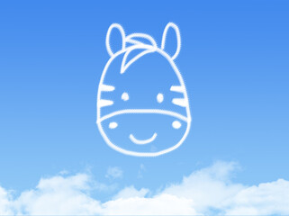 zebra shape clouds in the blue sky