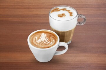 Chocolate cocoa tasty mousse in glass cup