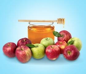 Tasty fresh ripe juicy apples fruits