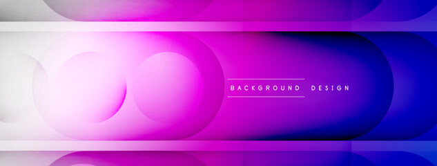 Light geometric abstract background with lines, circles