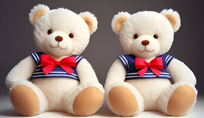 Two teddy bears.   
Created with generative AI