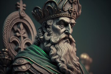 Illustration of Saint Patrick - Irish bishop, traditional legendary character