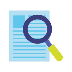 Png icon of a magnifying glass looking at a leaf with transparent background