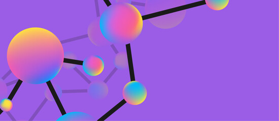 Line points connections geometric abstract background