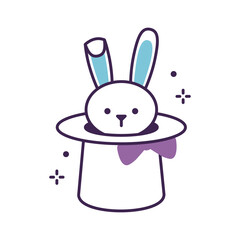 magic hat with rabbit ears inside PNG image with transparent background 