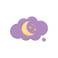 png image of moon icon with stars with transparent background