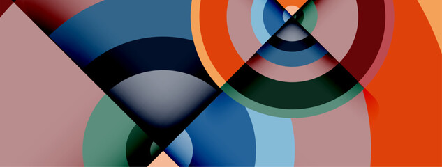 Fototapeta premium Circle trendy minimal geometric abstract background. Vector Illustration For Wallpaper, Banner, Background, Card, Book Illustration, landing page