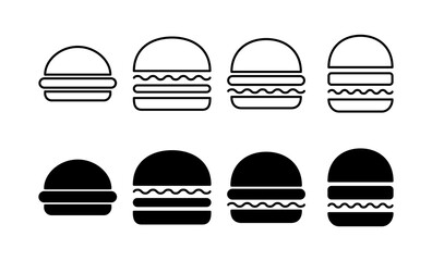 Burger icon vector for web and mobile app. burger sign and symbol. hamburger