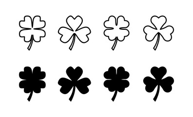 Clover icon vector for web and mobile app. clover sign and symbol. four leaf clover icon.