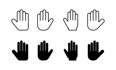 Hand icon vector for web and mobile app. hand sign and symbol. hand gesture