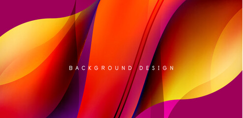 Elegant waves and flowing fluid abstract background. Template for covers, templates, flyers, placards, brochures, banners